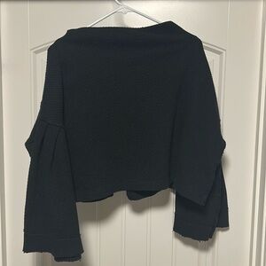 We the free by free people black cropped sweatshirt